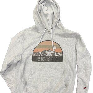 Big Sky Montana Vintage-Style Hoodie | League | Men's M | Gray